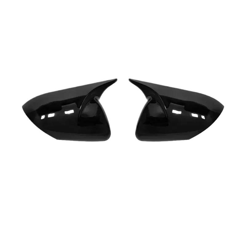 Paar kompatibel for Mazda 3 Axela BL 2.0 2009 2010 2011 2012 2013 Auto-Außentür-Außenspiegel-Abdeckkappe Rückspiegelgehäuse(A pair bright black) von LVQJVAVE