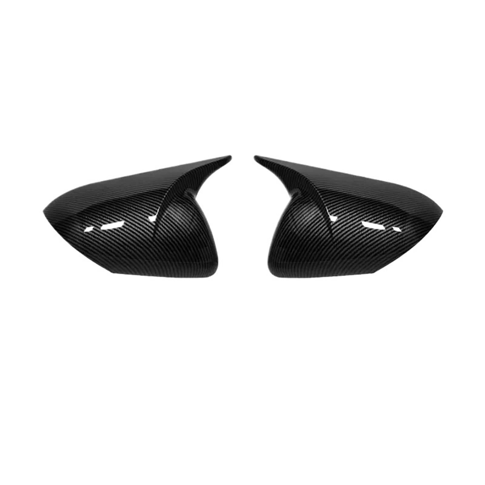 Paar kompatibel for Mazda 3 Axela BL 2.0 2009 2010 2011 2012 2013 Auto-Außentür-Außenspiegel-Abdeckkappe Rückspiegelgehäuse(Carbon fiber pattern) von LVQJVAVE