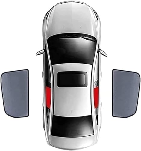Auto magnetischer Sonnenschutz Für Peugeot 207, Doppelseitiges UV Schutz Autofenster Netz Blendschutz Sonnenschutzrollos Auto Zubehör,A/ 2Rear-Doors von LVTFCO