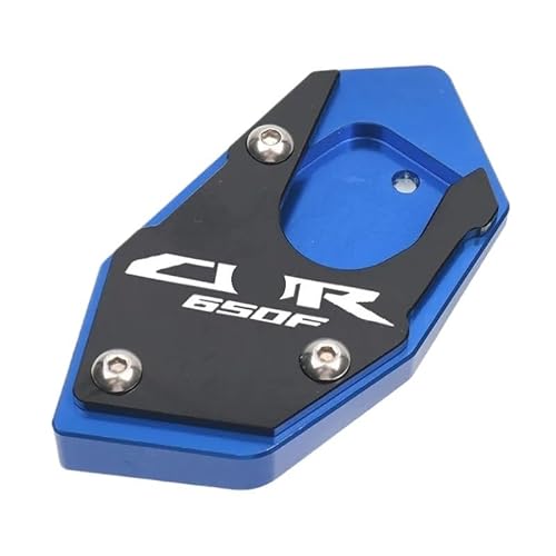 Motorrad Seitenständer-Platte Pad Für CB650R CB650F CBR650R CBR650F Motorrad CNC Kickstand Fußseitenständer Verlängerungspolster Stützplatte Vergrößern Ständer von LWBFUSCWB