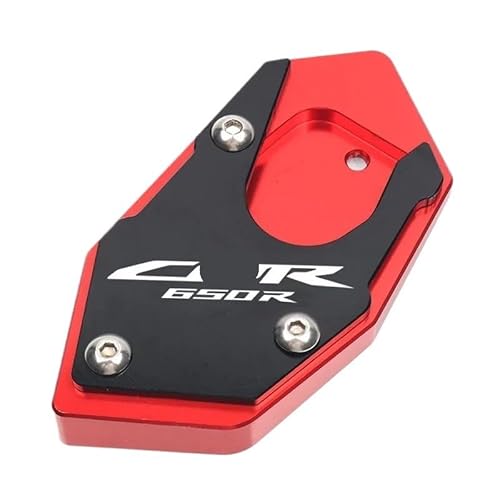 Motorrad Seitenständer-Platte Pad Für CB650R CB650F CBR650R CBR650F Motorrad CNC Kickstand Fußseitenständer Verlängerungspolster Stützplatte Vergrößern Ständer von LWBFUSCWB