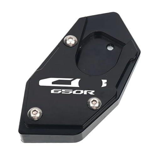 Motorrad Seitenständer-Platte Pad Für CB650R CB650F CBR650R CBR650F Motorrad CNC Kickstand Fußseitenständer Verlängerungspolster Stützplatte Vergrößern Ständer von LWBFUSCWB