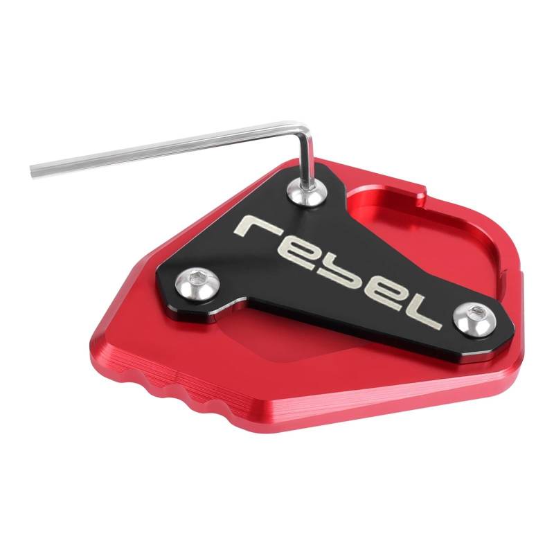 Motorrad Seitenständer-Platte Pad Für Rebel CMX1100 CM1100 CMX 1100 2020-2023 Motorrad Ständer Fuß Seite Stehen Erweiterung Pad Unterstützung Vergrößern Platte von LWBFUSCWB