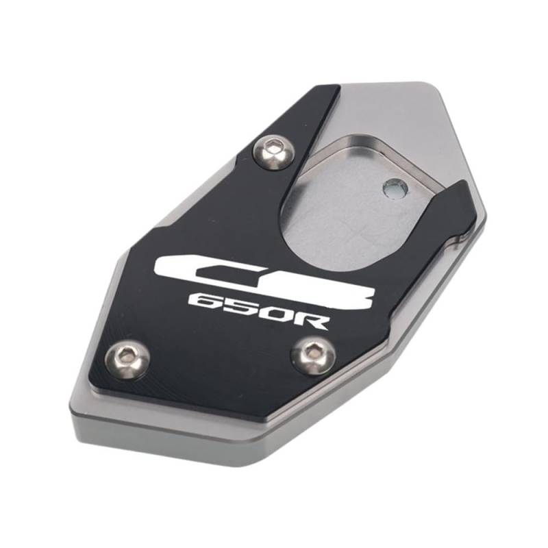Motorrad Seitenständer-Platte Pad Motorrad CNC Kickstand Fuß Seitenständer Verlängerung Pad Stützplatte Vergrößern Für CB650R CBR650R 2019-2023 von LWBFUSCWB