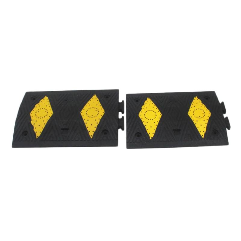 Hochleistungs-Bremsschwellen Aus Gummi, Abdeckung For Verkehrsbremsen, Stromleitungen, Verlängerungskabel For Den Innen- Und Außenbereich, For Asphaltbeton(50x35x5cm-2pcs) von LWZQRVCT