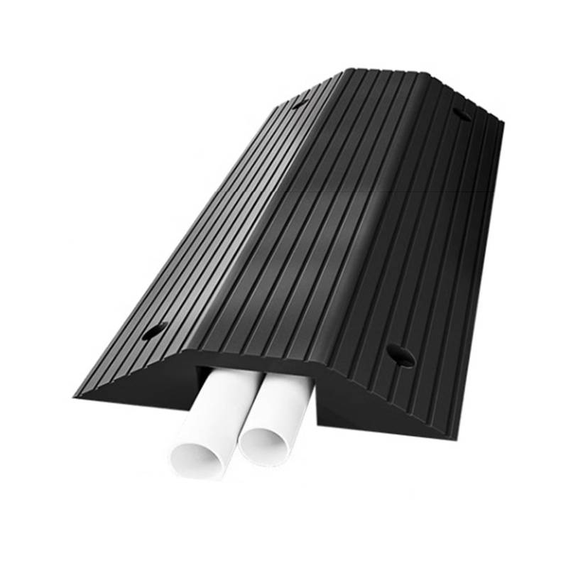 LWZQRVCT 2-Kanal-Modulare Hochleistungs-Bremsschwellen, Kabelschutzrampe for Asphaltbeton-Schotterauffahrten, for Asphalt, Beton, Schotter(80x40x8cm) von LWZQRVCT