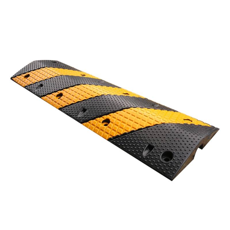 LWZQRVCT Verkehrs-2-Kanal-Bremsschwelle, Gummi-Kabelrampen-Kabelabdeckung, Kabelschutzrampen, Drahtschlauchschutz, for Asphaltbeton, Garagen, Schotterstraßen(100x30x5cm) von LWZQRVCT