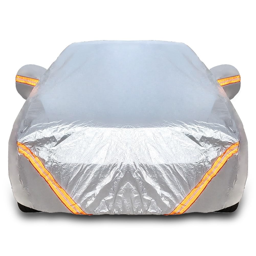 Autoabdeckung für Mercedes Benz EQS AMG 53 4MATIC (2023-2024) | Outdoor Autoabdeckung wasserdicht Jahreszeiten Abdeckung kratzfest winddicht staubdicht Sonnenschutz ( Color : Silver , Size : 5224*1926 von LXBche