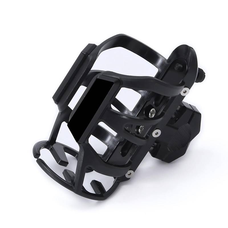 Flaschenhalter Motorrad für Ducati Hypermotard 698 Mono RWE 2024-pr, Einstellbar Motorrad Becherhalter Universal Getränkehalter Motorrad Motorrad-Wasserflaschenhalter,B Black von LXCMQL