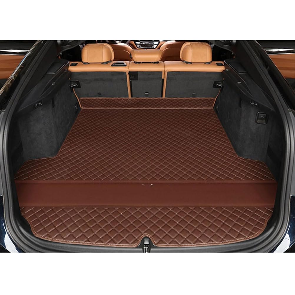 Auto Kofferraummatte für Mer-cedes Be-nz GL X166 2013-2016, Wasserdicht rutschfest Kofferraum Schutzmatte Interieur ZubehöR,E/Coffee von LXURY