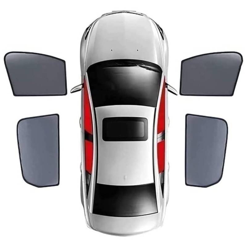 Auto Seitenfenster Sonnenschutz FüR Hyundai I30 2018-2023, Front Heck Window Sun Shade Visor Uv Schutz Faltbare Sonnenblende Schutzabdeckung,C/4-door-windows von LXURY