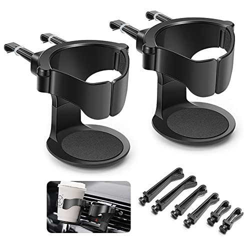 LYCXAMES Auto Getränkehalter, 2 Stück Auto Becherhalter, universeller Dosenhalter, verstellbarere Auto Lüftungshalterung, Flaschenhalter für Kaffeebecher und Getränkedose von LYCXAMES