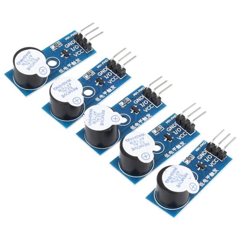 LYEAA 5PCS Aktives Summermodul DIY Kit 3,3V-5V Summermodul Low Level Trigger Summer Alarm Beeper Modul Elektronische Komponente von LYEAA