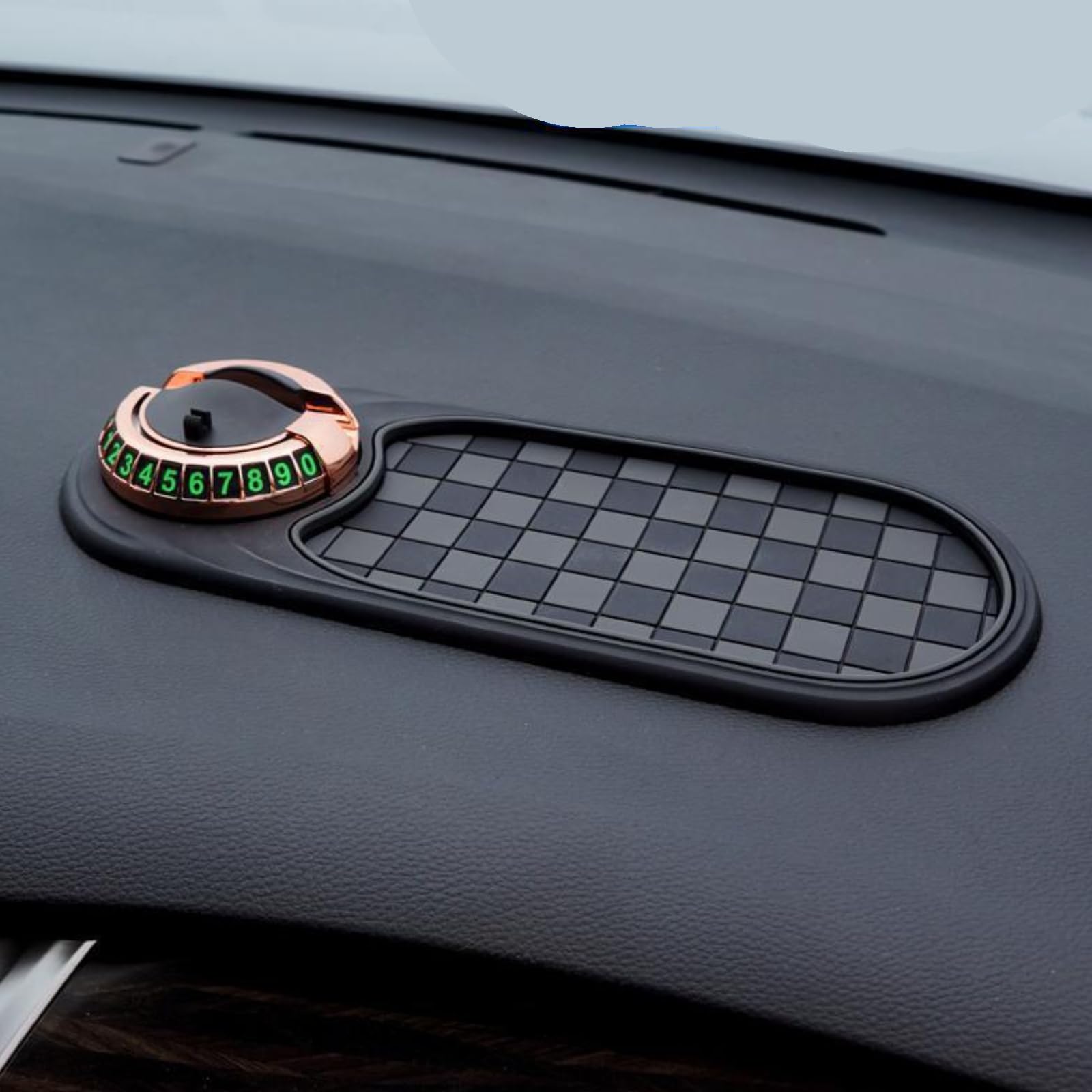LYEAA Multifunction Car Anti-Slip Mat Auto Universal Phone Holder, Armaturenbrettmatte mit Digitale Parkscheibe, 360° Drehbar Anti-Rutsch-Armaturenbrett for Brillen, Handys Verwendet LYEAA Multifunction Car Anti-Slip Mat Auto Universal Phone Holder, Armaturenbrettmatte mit Digitale Parkscheibe, 360° Drehbar Anti-Rutsch-Armaturenbrett for Brillen, Handys Verwendet von LYEAA
