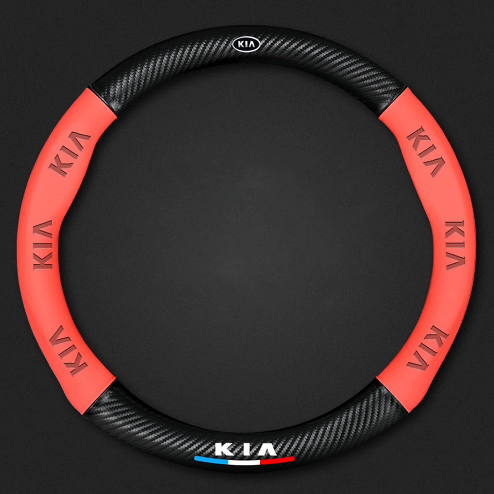 Auto Lenkradbezug Leder für Kia VQ, Mikrofaser LenkradhüLle, Sportlich Lenkradabdeckung für Vier Jahreszeiten,Red-O Auto Lenkradbezug Leder für Kia VQ, Mikrofaser LenkradhüLle, Sportlich Lenkradabdeckung für Vier Jahreszeiten,Red-O von LYHINRA