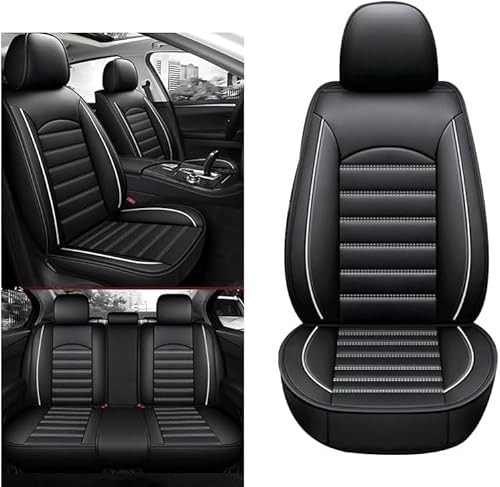 Auto Sitzbezüge Sets für Volvo XC40 XC 40 SUV 2018-2023 2024 2025, Leder Wasserdicht Atmungsaktiv Autositzbezug Full Set Sitzschoner Innenraum Accessories,Black+beige Auto Sitzbezüge Sets für Volvo XC40 XC 40 SUV 2018-2023 2024 2025, Leder Wasserdicht Atmungsaktiv Autositzbezug Full Set Sitzschoner Innenraum Accessories,Black+beige von LYJXD