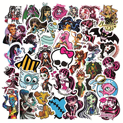 LYLSDSB 50 Stück Monster High Aufkleber Cartoon Anime Aufkleber für Laptop Wasserflasche Computer Telefon Skateboard Motorrad Gepäck,Vinyl wasserdichte Horror Sticker für Erwachsene Kinder Jugendlich LYLSDSB 50 Stück Monster High Aufkleber Cartoon Anime Aufkleber für Laptop Wasserflasche Computer Telefon Skateboard Motorrad Gepäck,Vinyl wasserdichte Horror Sticker für Erwachsene Kinder Jugendlich von LYLSDSB