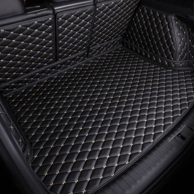Auto Leder Kofferraummatte Kofferraumwanne für Jeep Renegade 2015-2023, Antirutschmatte Kofferraum Schutzmatte Auto Zubehör,B/Black-beige von LYNSH
