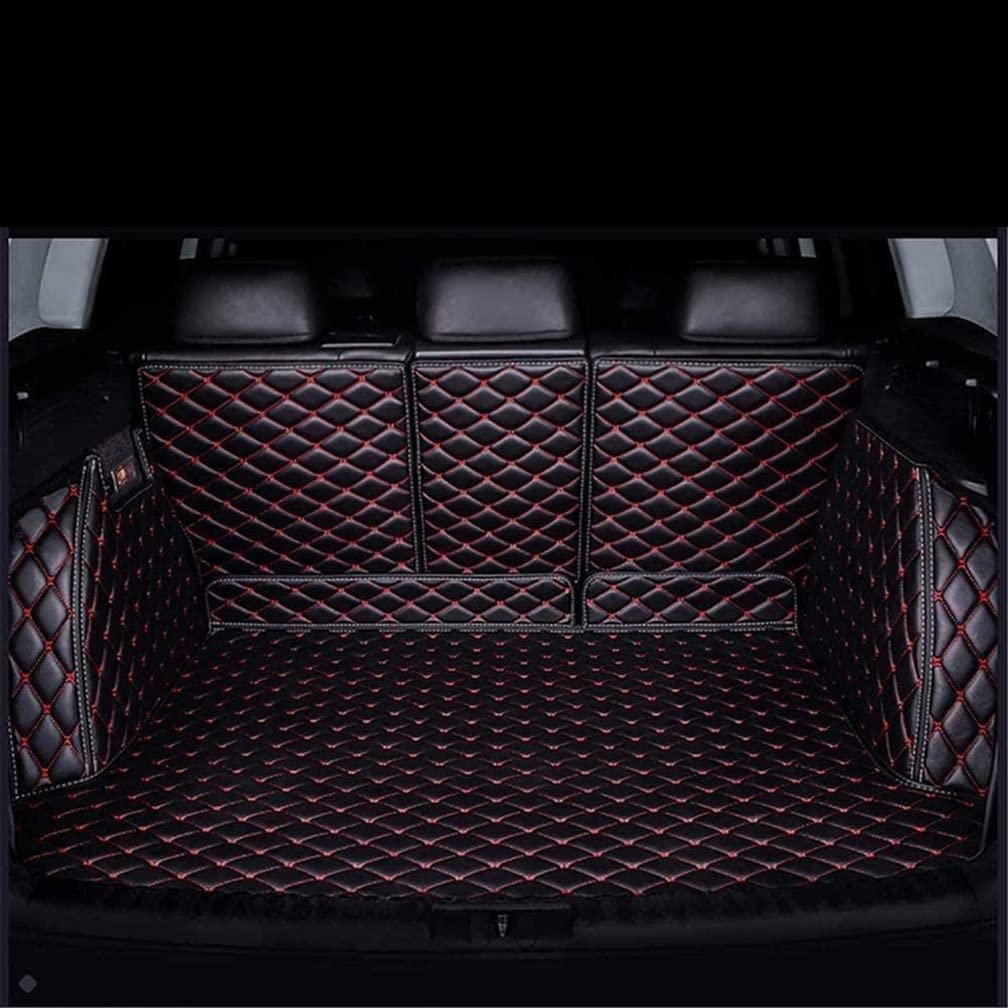 Vollabdeckung Auto Leder Kofferraummatten für VW T-ROC 2018-2023, Kratzfeste Kofferraum Schutzmatten Zubehör,C/Black-red Vollabdeckung Auto Leder Kofferraummatten für VW T-ROC 2018-2023, Kratzfeste Kofferraum Schutzmatten Zubehör,C/Black-red von LYNSH