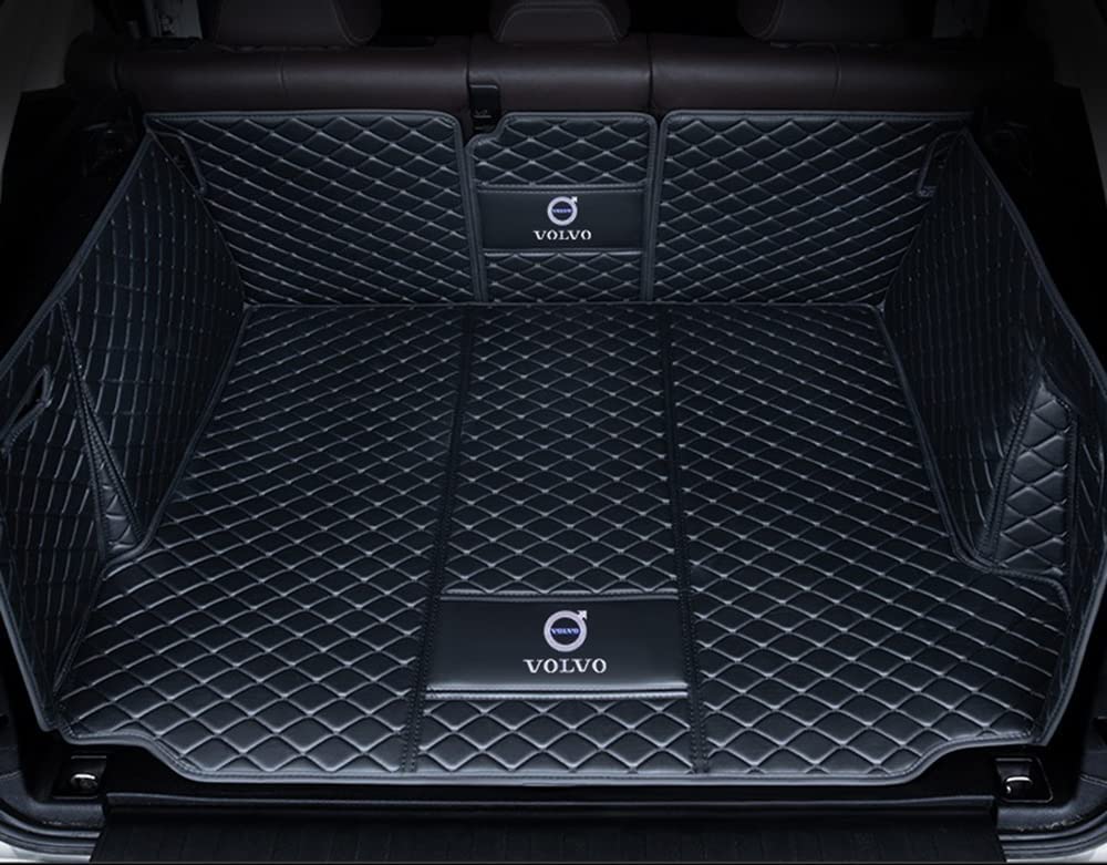 Vollabdeckung Auto Leder Kofferraummatten für Volvo XC40 2019-2023, Kratzfeste Kofferraum Schutzmatten Zubehör,C von LYNSH