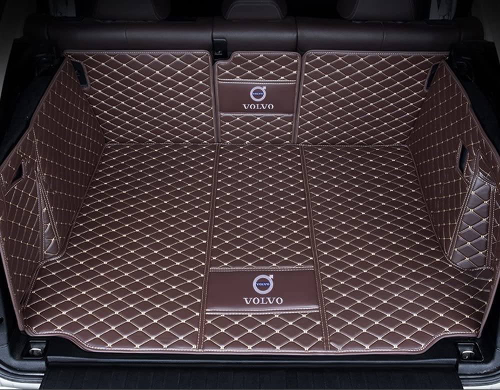 Vollabdeckung Auto Leder Kofferraummatten für Volvo XC40 2019-2023, Kratzfeste Kofferraum Schutzmatten Zubehör,D von LYNSH