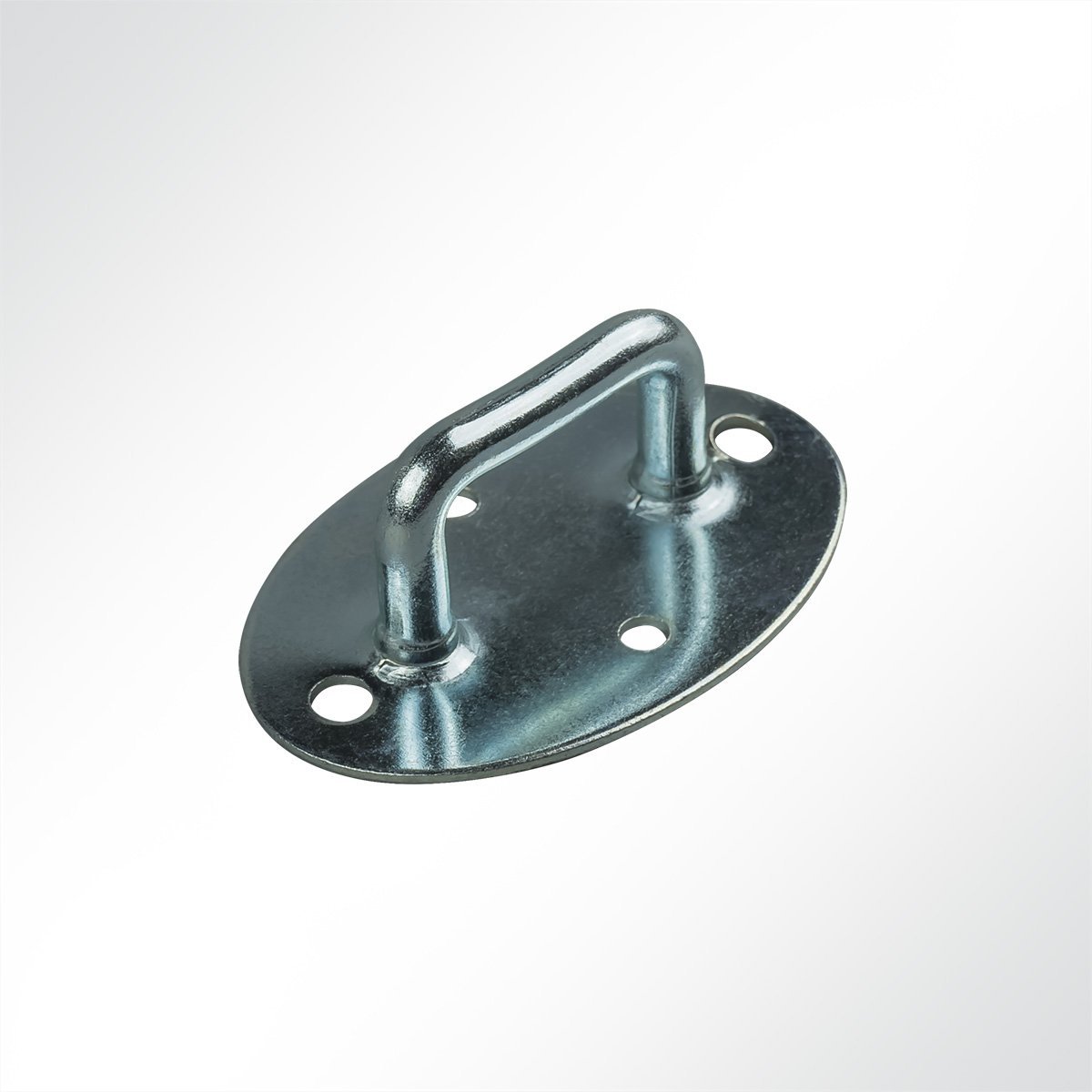 LYSEL® Riemenkrampe mit ovaler Platte, (BxHxL) 40x15x59mm in grau Riemenkrampe für Schlitzösen Bügelkrampe Krampe (1 Stück) von LYSEL
