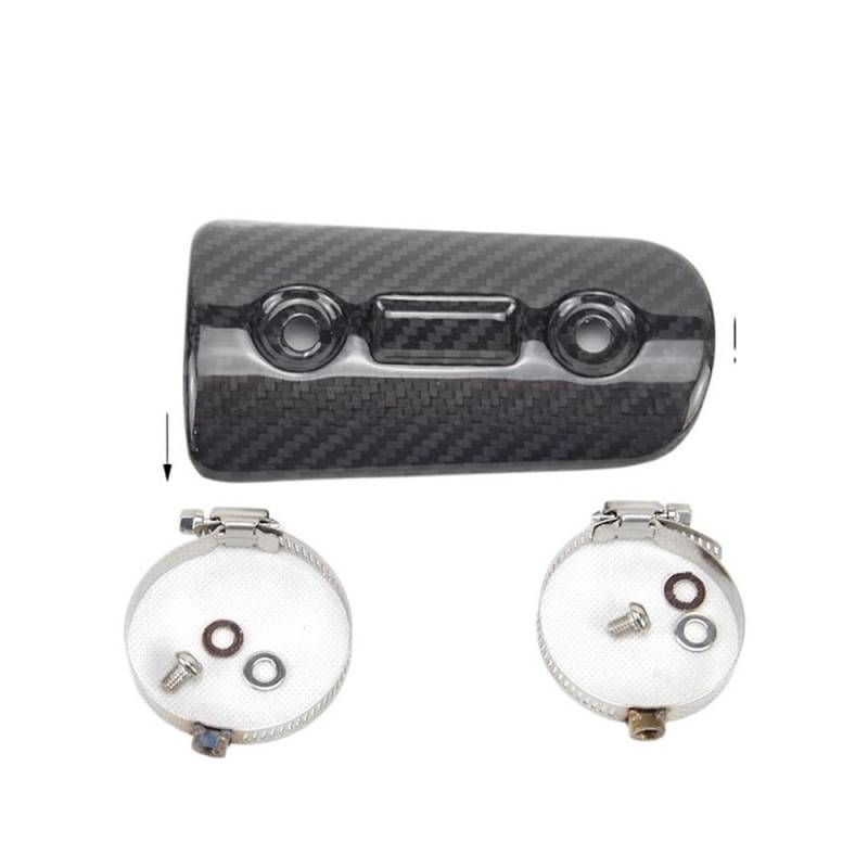 Hitzeschild Abdeckung Motorrad Motorrad Auspuff Schalldämpfer Carbon Fiber Protector Escape Hitzeschild Abdeckung Schutz Anti-verbrühungen Für Z900 Pit Bike von LYUNQET