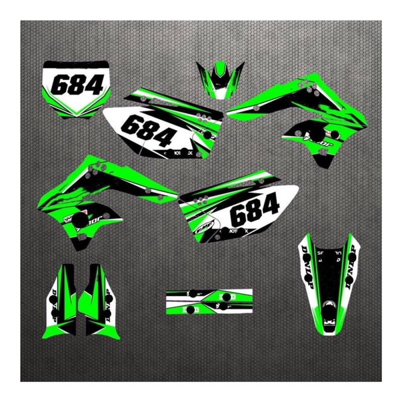 Tankpad Aufkleber Für Ka&wasaki KX450F KXF450 2006 2007 2008 KXF 450 KX-450F KX-F 450 Motorrad Grafiken Hintergründe Aufkleber Aufkleber Kits von LYWEVCT