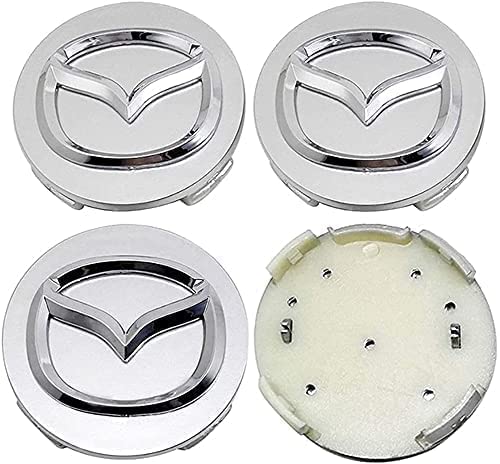 4 Stück Auto Radnabenkappen Nabendeckel für Mazda CX3 52mm, Felgenkappen Nabenkappen, Mit Logo Auto Felgendeckel, Auto-Radnabenabdeckung Wheel Caps von LYYMX