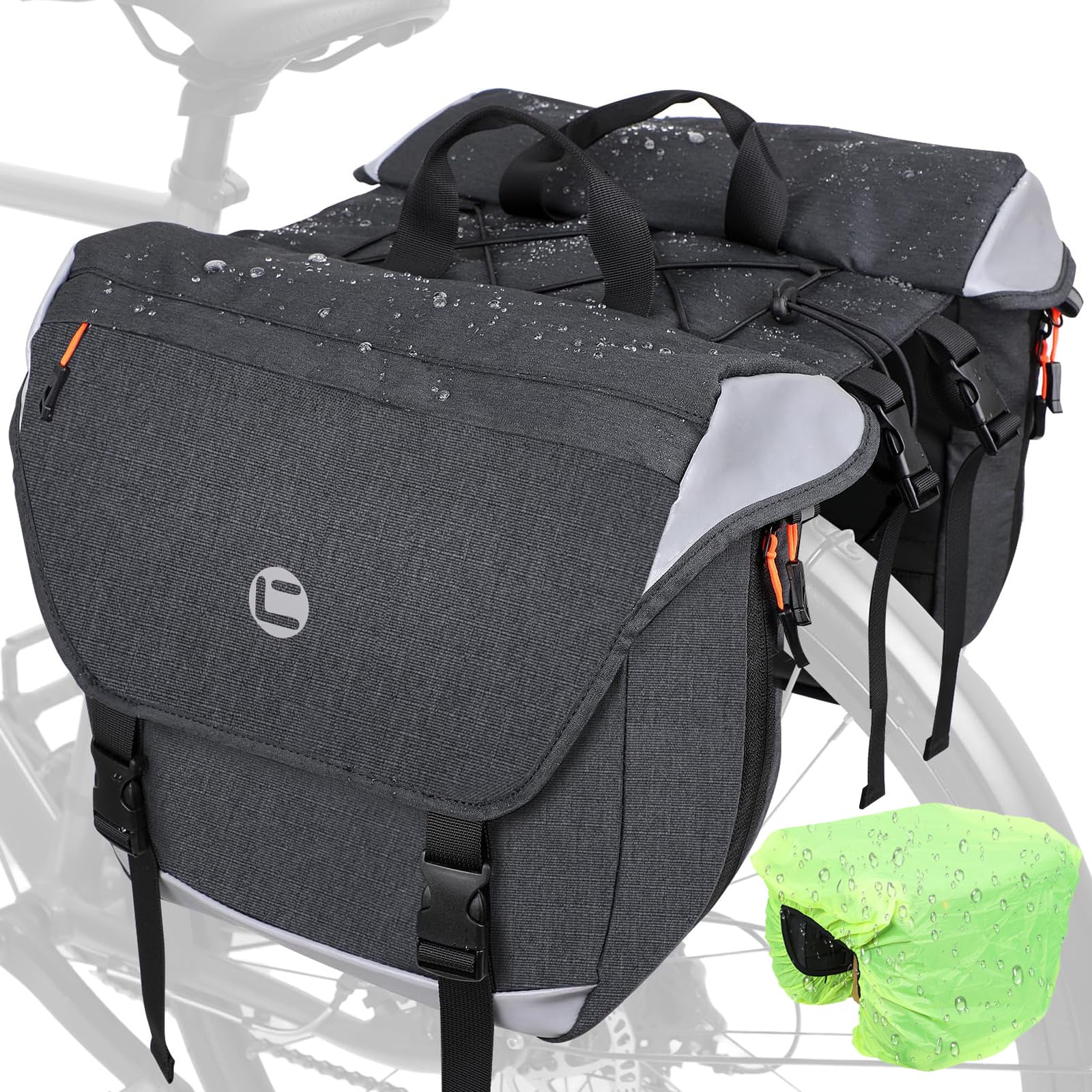 LYtech 35L Gepäckträgertasche Fahrradtasche für Gepäckträger Fahrrad Taschen Hinten mit Regenschutz, Reflektoren, Große & wasserdichte Fahrrad Gepäckträgertasche Hinten, Einfache Befestigung LYtech 35L Gepäckträgertasche Fahrradtasche für Gepäckträger Fahrrad Taschen Hinten mit Regenschutz, Reflektoren, Große & wasserdichte Fahrrad Gepäckträgertasche Hinten, Einfache Befestigung von LYtech