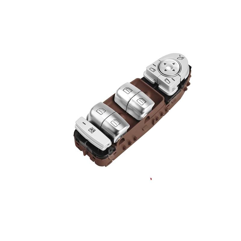 Auto Fenster Schalter Haupt Fahrer Sitz Glas Controller Taste Für GLC Klasse Für Benz Für W205 Für W253 2059056811 2015-2021 Power Fenster Control Schalter(Brown) von LZBZHB