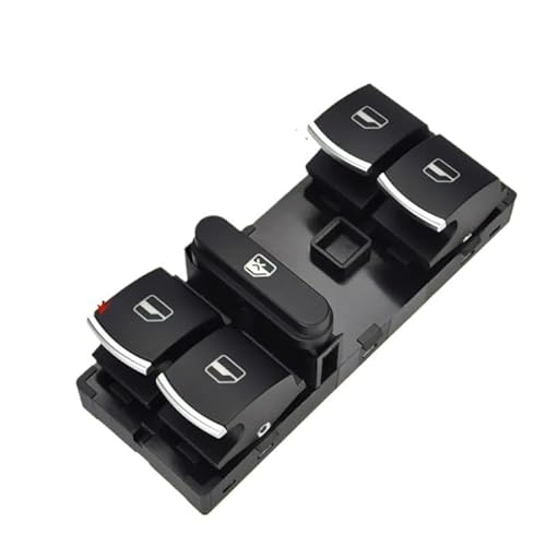 Elektrische Fensterheber Schalter Rot Für Skoda Für Fabia Für Roomster Für Superb 2006 2007 2008-2015 1K4959857 5ND959857 5K4959857 Power Fenster Control Schalter(.Driver Chrome) von LZBZHB