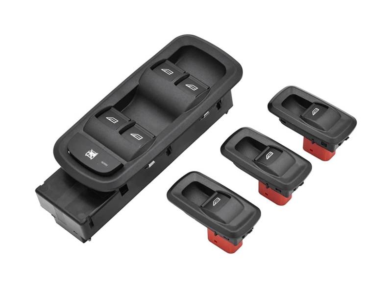 Elektrischer Fensterheberschalter Für Ford Für Fiesta Für Ecosport 2012 2013 2014 2015 Master-Passagier-Glasheber-Steuerknopf Autozubehör Power Fenster Control Schalter(Switch Set) von LZBZHB
