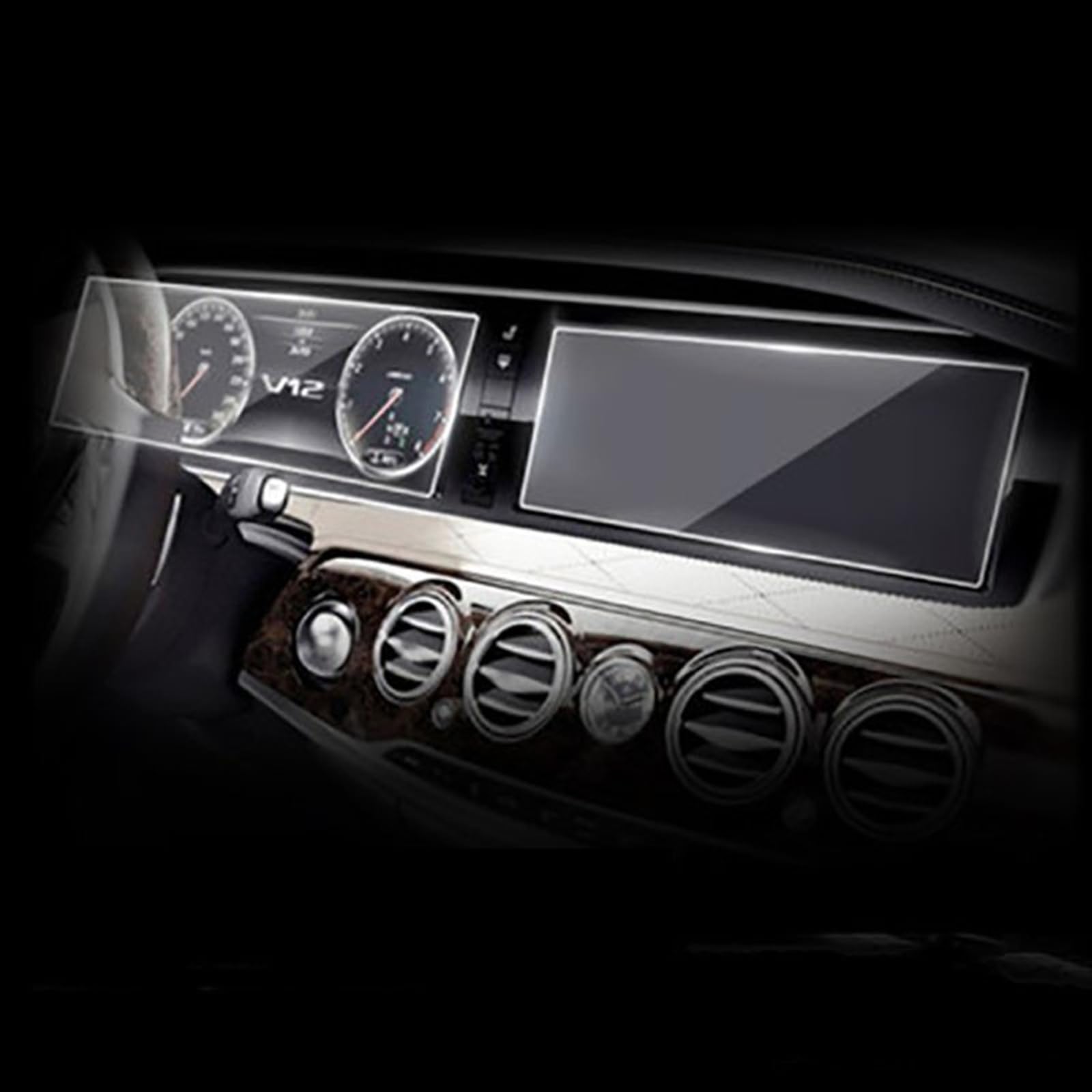 Für Benz S-Klasse Für W221 Für W222 S350L-S500 2014 2015 2016 2017 Auto-GPS-Navigationsfolie LCD-Bildschirm Schutzfolie Aus Gehärtetem Glas Navigation Schutzfolie(GPS and Instrument) von LZBZHB