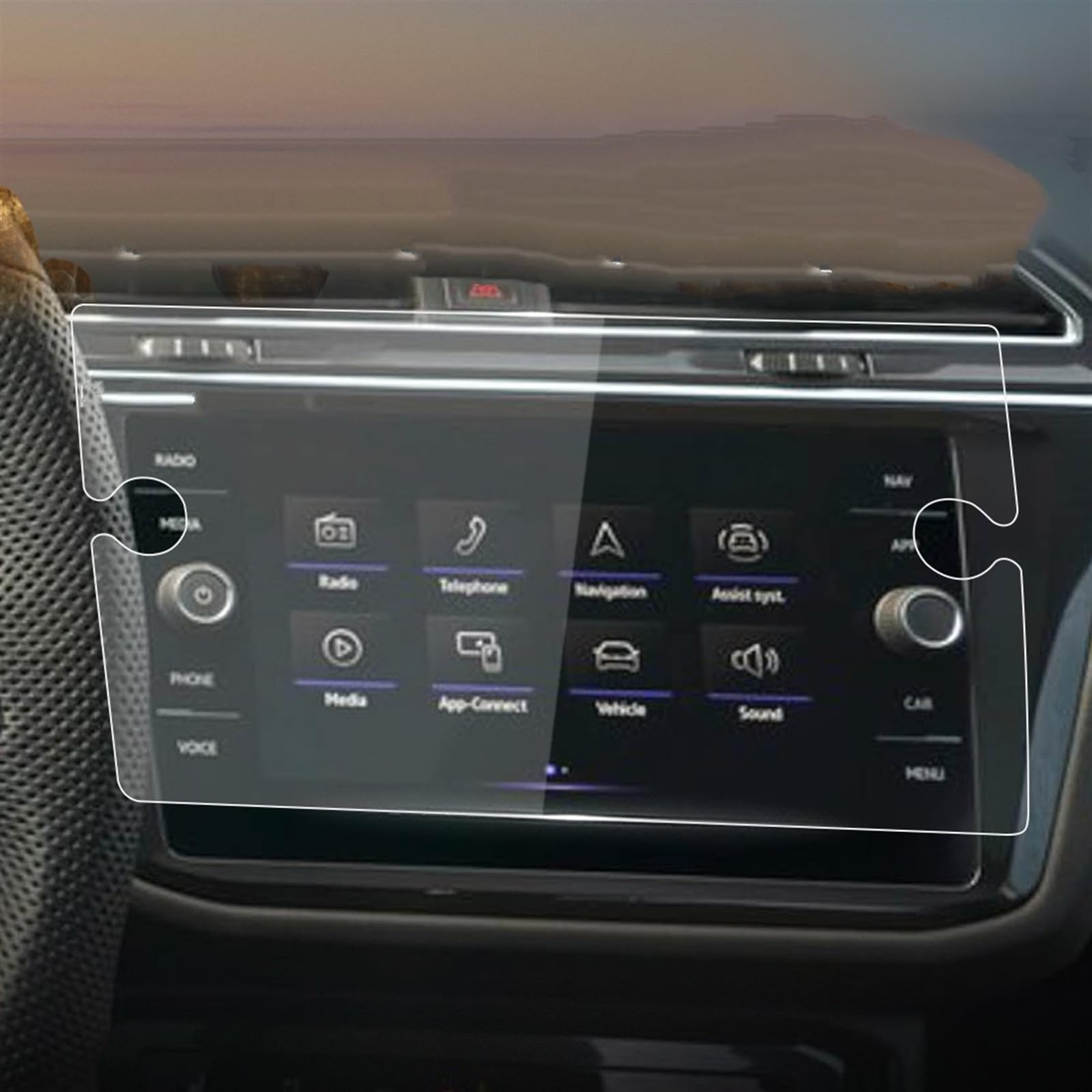 Für Carplay Für VW Für Tiguan 2023 Gehärtetes Glas Schutzfolie Display Navigation Fahrzeug Auto Aufkleber Displayschutz Navigation Schutzfolie(for HD) von LZBZHB