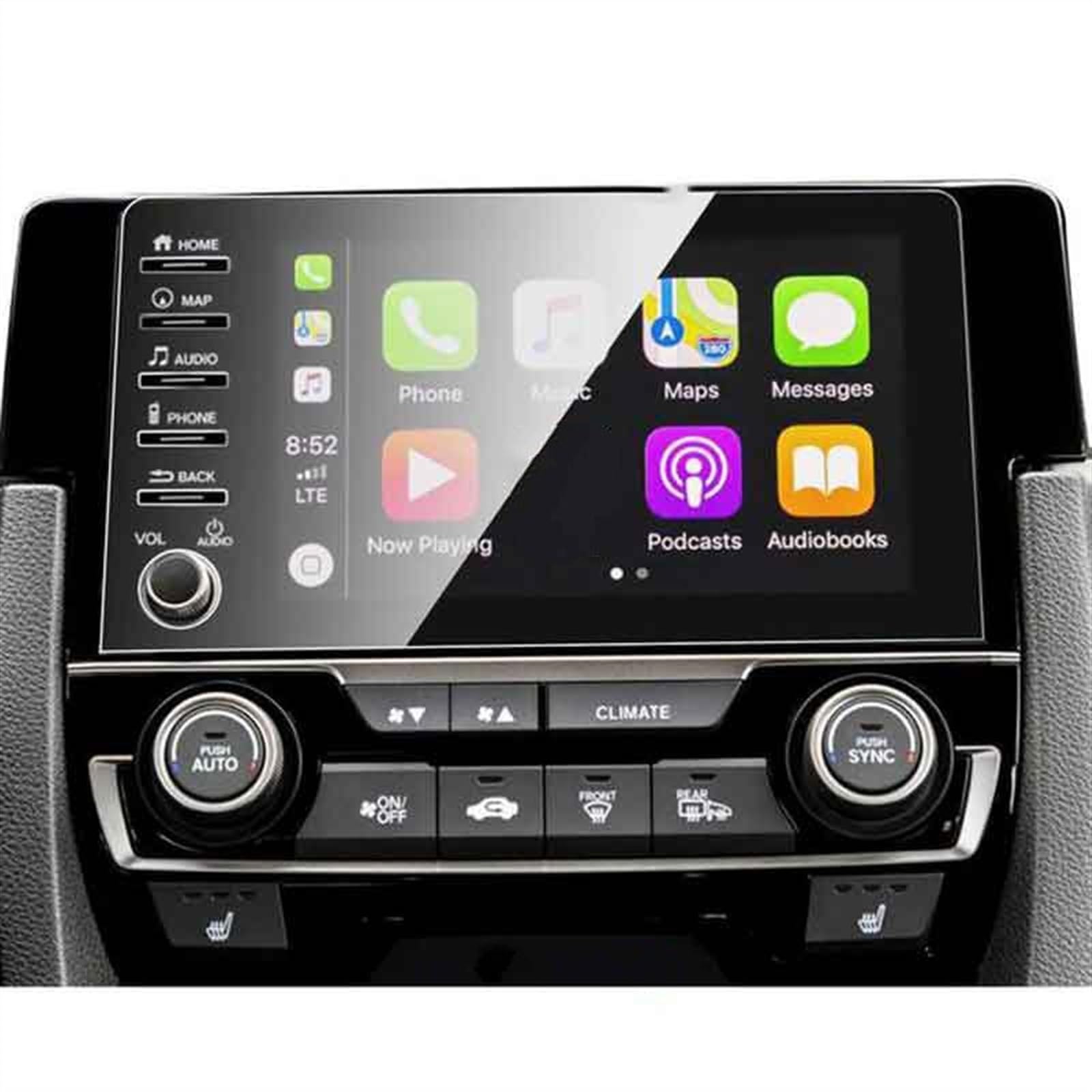 Für Civic 10th 2019 2020 Auto GPS Navigation Center Touch Display Bildschirm Gehärtetem Glas Screen Protector Auto Innen Navigation Schutzfolie(2) von LZBZHB