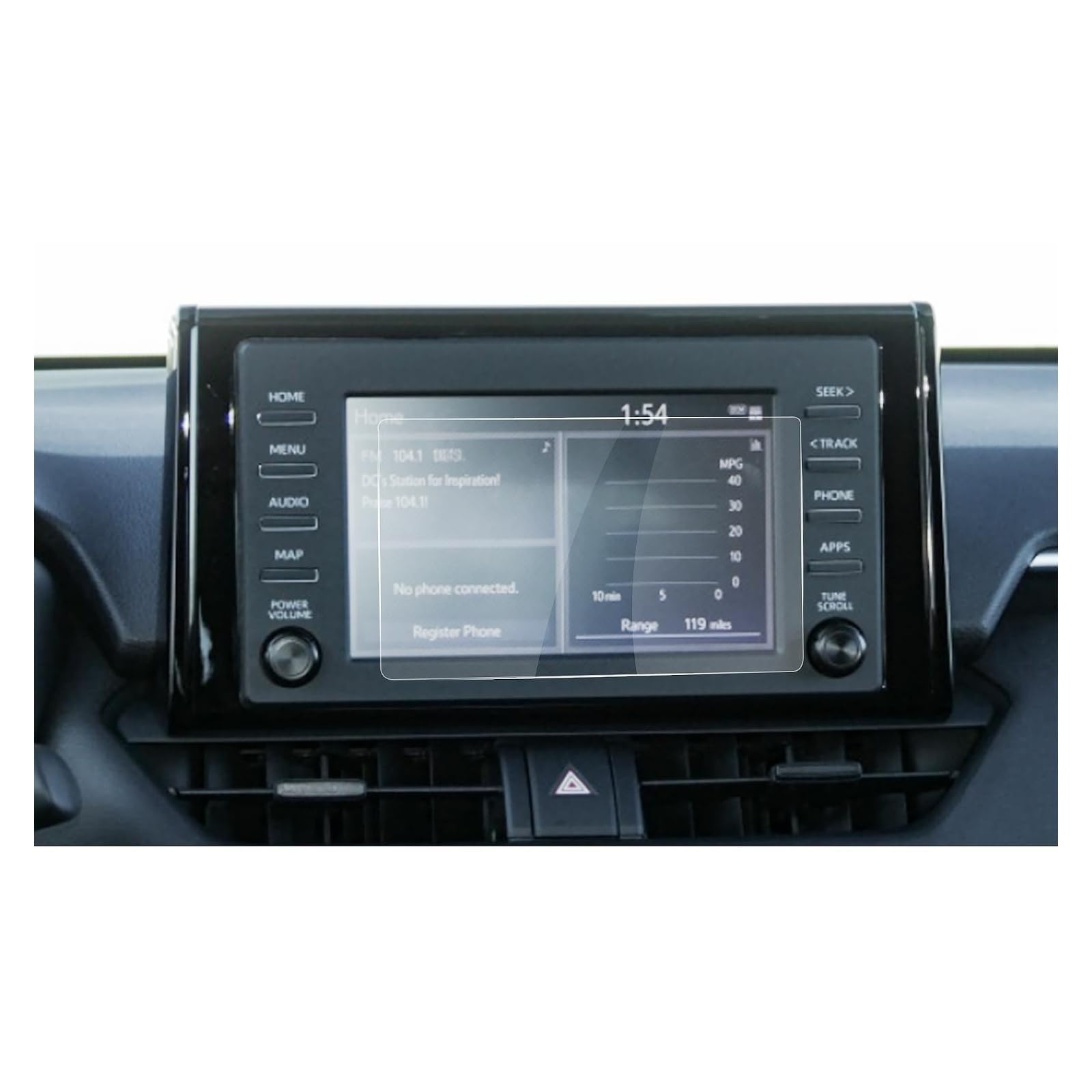 Für Corolla Für C-HR 2019 2020 8 Zoll Zentralsteuerungsanzeige Bildschirm Autoinnenaufkleber Autonavigation Displayschutzfolie Navigation Schutzfolie(7inch Low Match) von LZBZHB