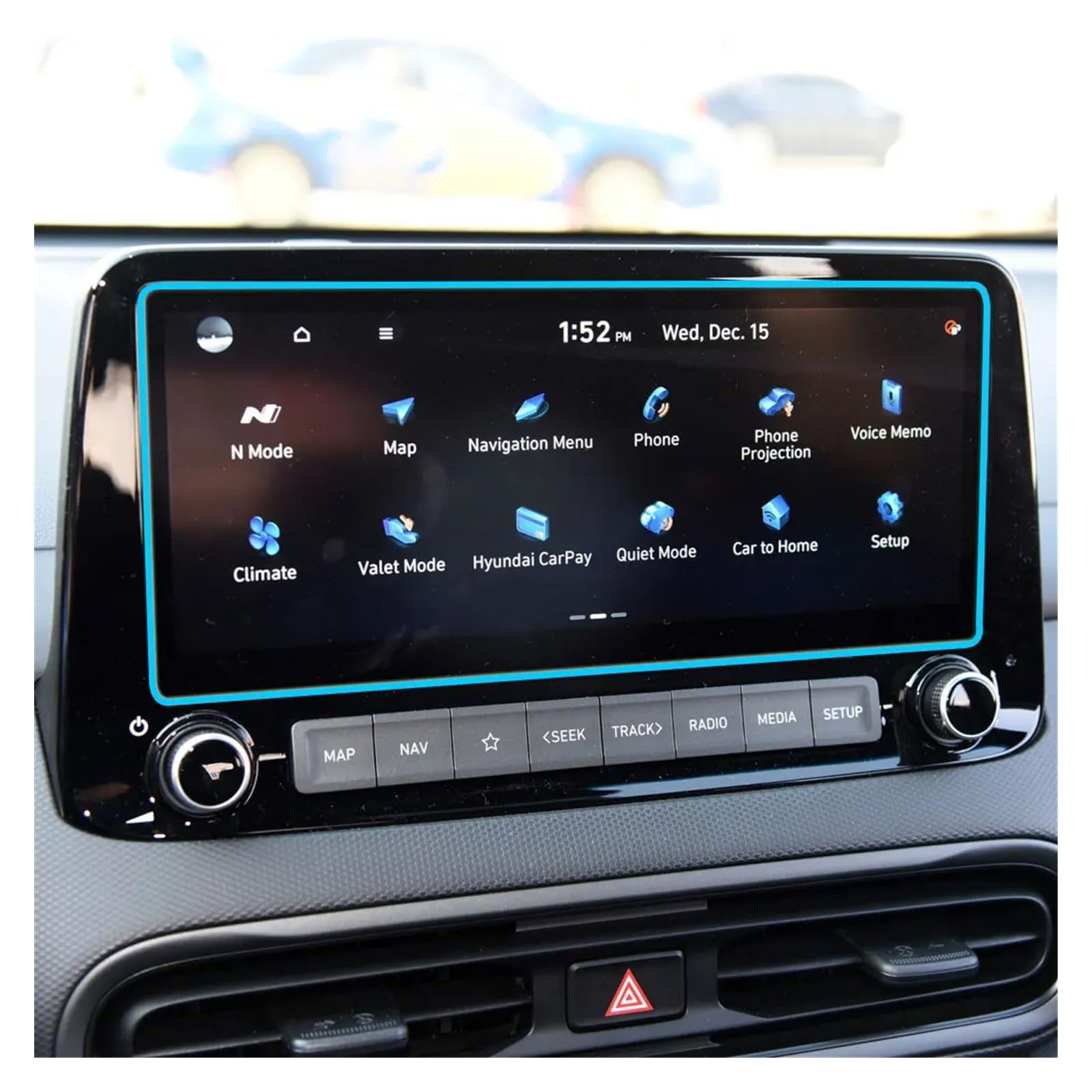 Für Hyundai Für Kona Für SE Für SEL Für N Für Line Für Electric Für SEL 2022 LCD-Bildschirmfolie Auto-GPS-Navigationsschutzfolie Navigation Schutzfolie(10.25 inch) von LZBZHB