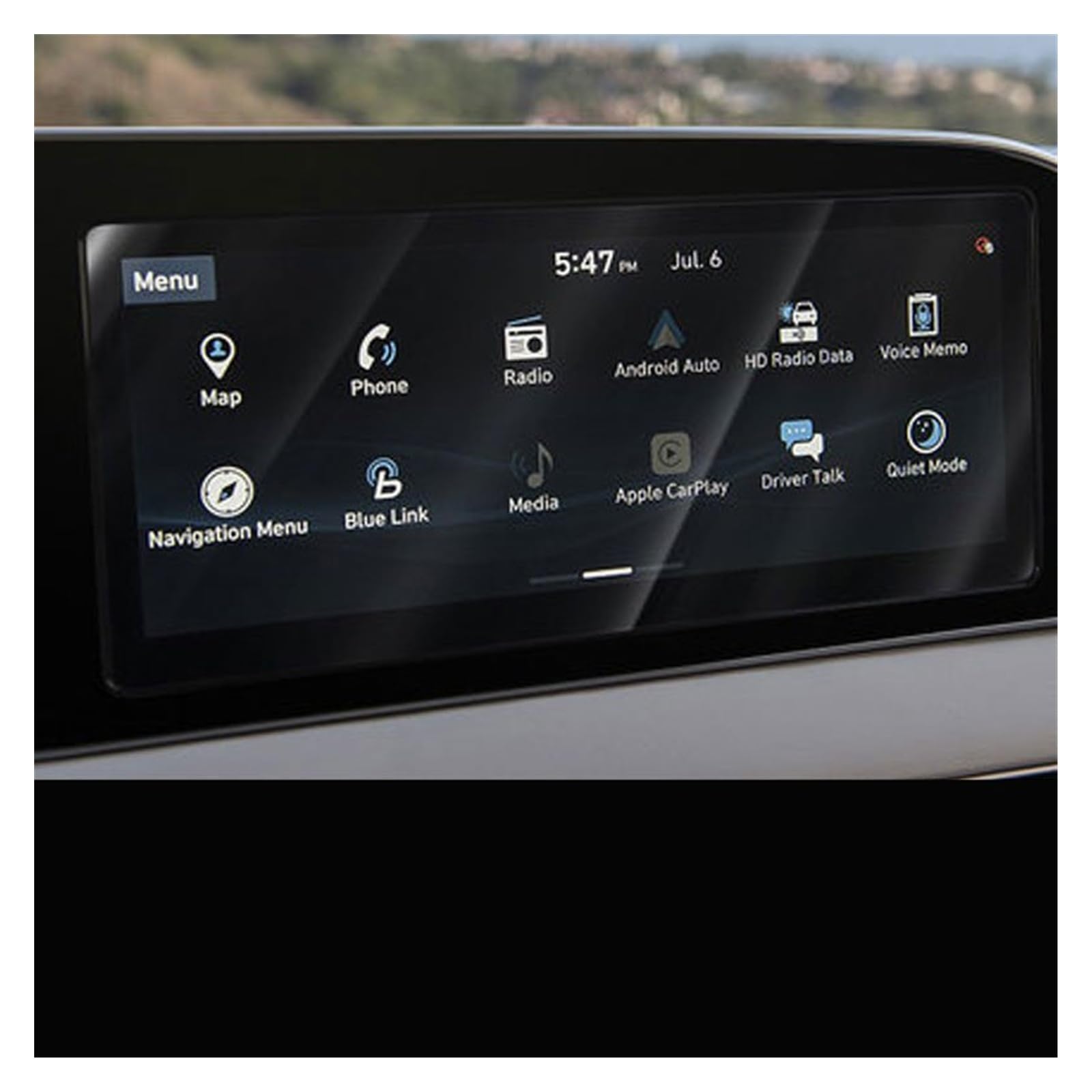Für Hyundai Für Palisade 10,25 Zoll Gehärtetem Glas Film Auto Infotainment Radio GPS Navigation Displayschutzfolie Dashboard Navigation Schutzfolie(for GPS) von LZBZHB