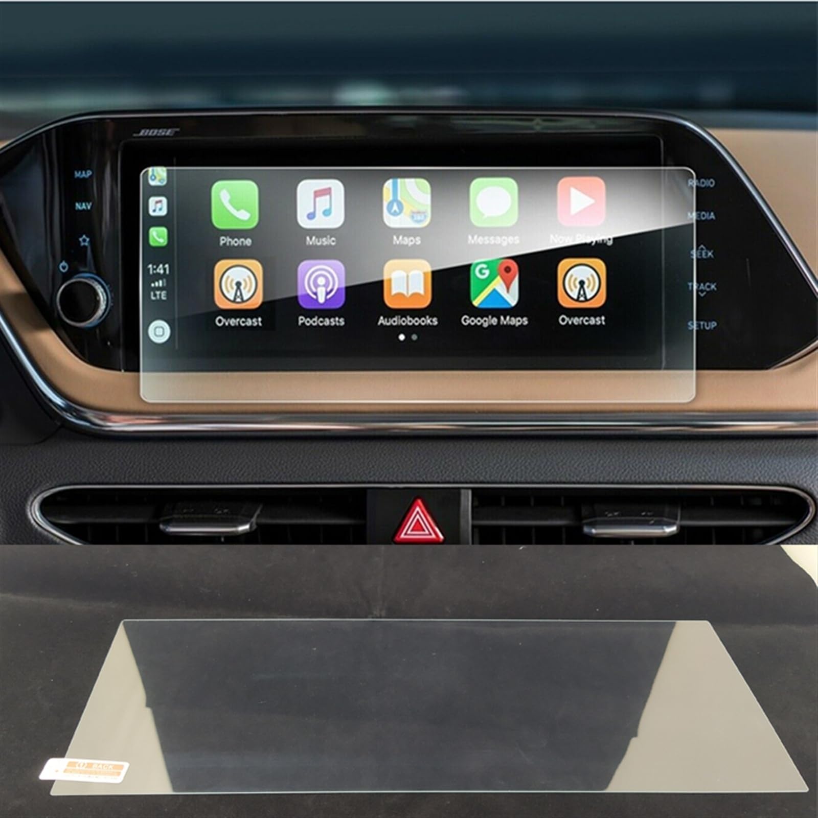 Für Hyundai Für Sonata 2020 2021 2022 Auto-Infotainment-Radio GPS-Konsole Navigation Displayschutzfolie Aus Gehärtetem Glas Navigation Schutzfolie(10.25 inch) von LZBZHB