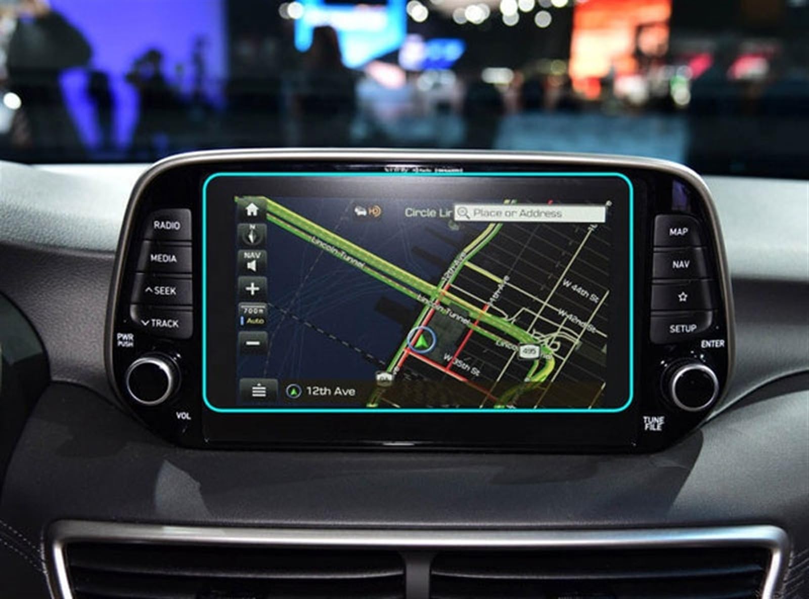 Für Hyundai Für Tucson 2019 2020 8 Zoll Displayschutzfolie Aus Gehärtetem Glas Auto GPS-Navigationsbildschirm Film Display Schutzfolie Navigation Schutzfolie(207X126mm) von LZBZHB