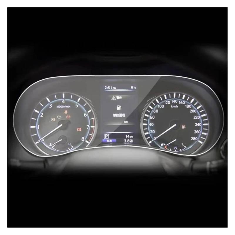 Für Infiniti Für Q50 Für Q60 2016 2017 2018 2019 2020-2023 Zentraler Steuerungsbildschirm Anti-Kratz-transparenter TPU-Schutzfilm GPS-Navigator Navigation Schutzfolie von LZBZHB