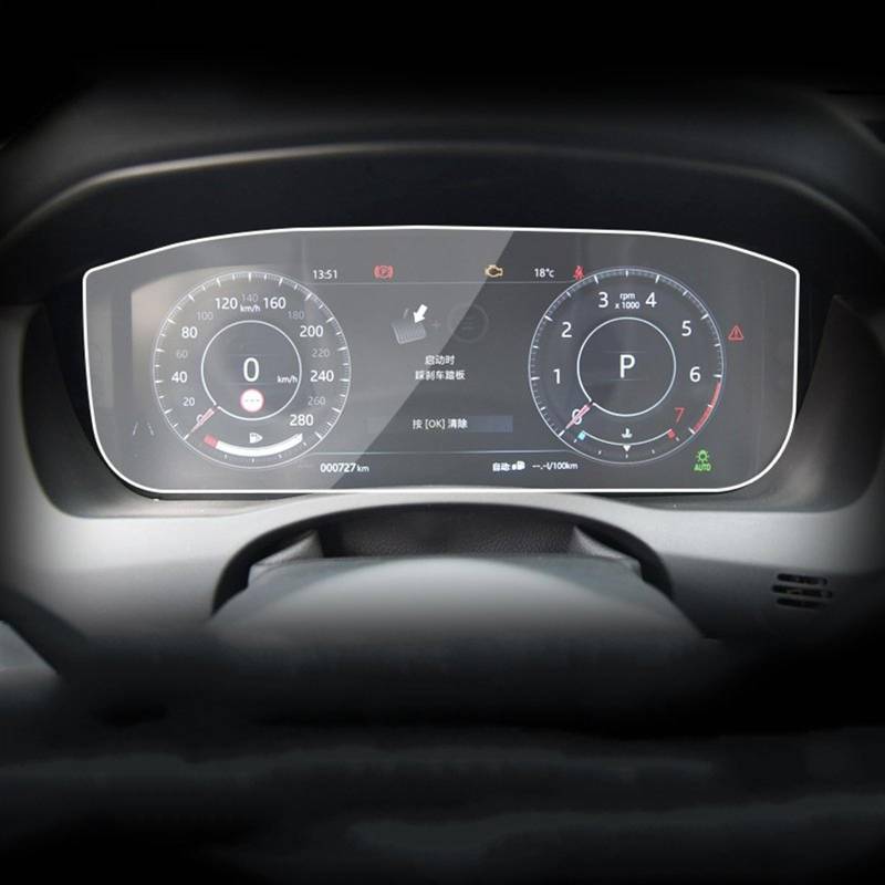 Für Jaguar Für XEL 2020 2021 2022 2023 Auto-Innenraum Zentralsteuerungsbildschirm Anti-Kratz-transparenter TPU-Schutzfilm GPS-Navigatorfilm Navigation Schutzfolie(Speedometer Film) von LZBZHB