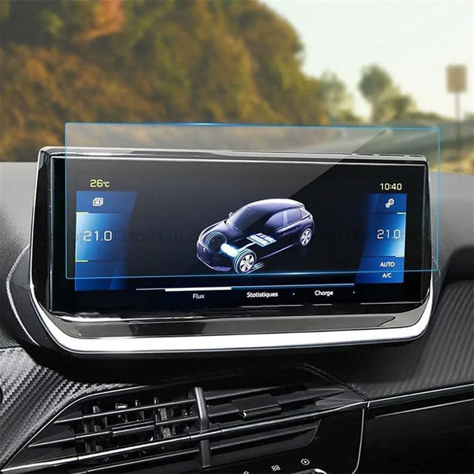 Für Peugeot 208 Für E208 2020 2021 7 Zoll Oder 10,1 Zoll Auto GPS-Navigation Displayschutzfolie Aus Gehärtetem Glas Navigation Schutzfolie(10.1inch) von LZBZHB