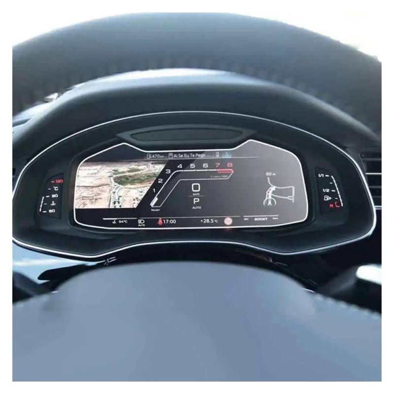 Für Q8 Für Q7 2020 2021 Radio GPS LCD Armaturenbrett Bildschirm Schutz Auto Navigation Gehärtetem Glas Bildschirm Schutz Film Navigation Schutzfolie(Dashboard Film) von LZBZHB