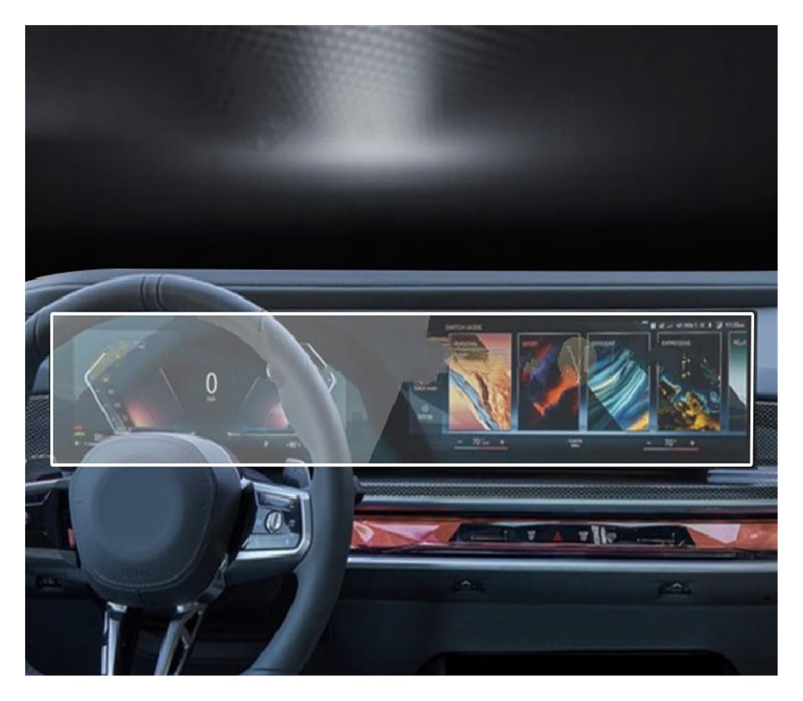 Für Serie 7 Für G11 2023 Autoinnenraum Zentralsteuerungsbildschirm Anti-Kratz-transparente TPU-Schutzfolie GPS-Navigator-Film Navigation Schutzfolie(Style A) von LZBZHB