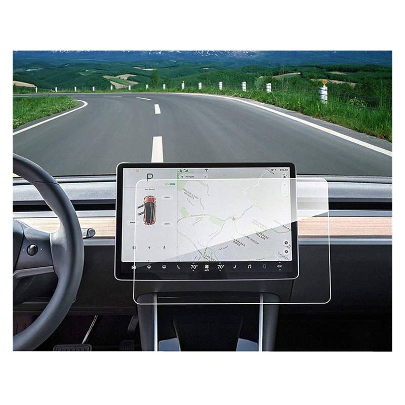 Für Tesla Für Modell 3 YSX Center Displayschutzfolie Center Control Touchscreen Autonavigation Gehärtetem Glas Film 15'' Touchscreen Navigation Schutzfolie(Tesla 3 Y) von LZBZHB