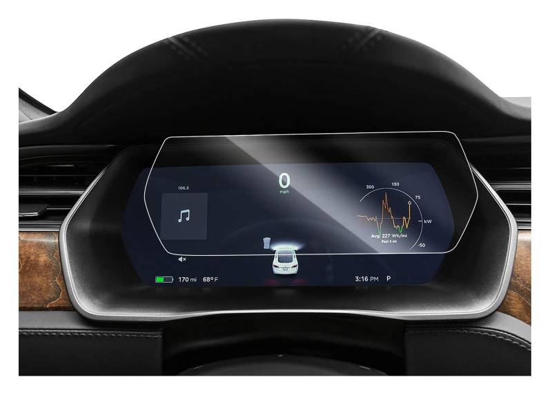 Für Tesla Für Modell 3 YSX Center Displayschutzfolie Center Control Touchscreen Autonavigation Gehärtetem Glas Film 15'' Touchscreen Navigation Schutzfolie(Tesla SX Instrument) von LZBZHB