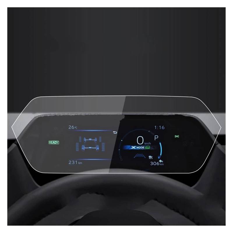 Für Toyota Für BZ4X 2022 2023 Displayschutzfolie Aus Gehärtetem Glas Auto Instrumententafel Dashboard Center Control Anti-Kratz-Film Navigation Schutzfolie von LZBZHB