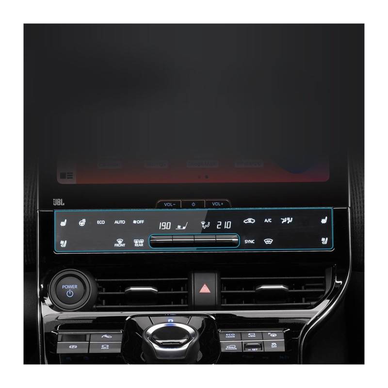 Für Toyota Für BZ4X 2022 Auto GPS Konsole Dashboard Gehärtetem Glas Schutz Film Navigator Schutz Screen Protector Film Navigation Schutzfolie(22 air Blue) von LZBZHB